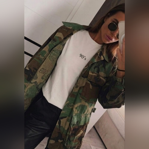 Authentic Military Camouflage Jacket Mens Size XS Women's Size S - Picture 5 of 12